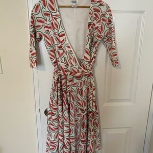 Watermelon wrap dress
